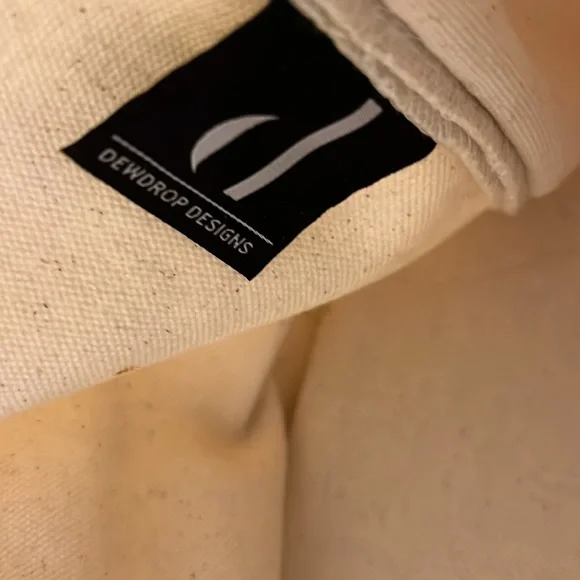 Dewdrop Canvas Tote with Leather handles - Picture 2 of 12